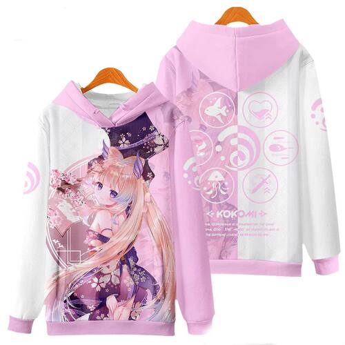 Game Genshin Impact Sangonomiya Kokomi Hoodies Male 3D Print