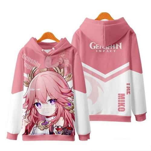 New Games Genshin Impact Yae Miko Cosplay Hoodies 3D Print M