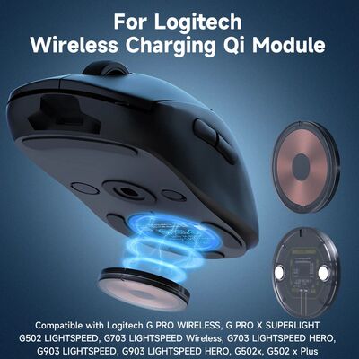 For Logitech Mouse Wireless Charging QI Module Base for Logi