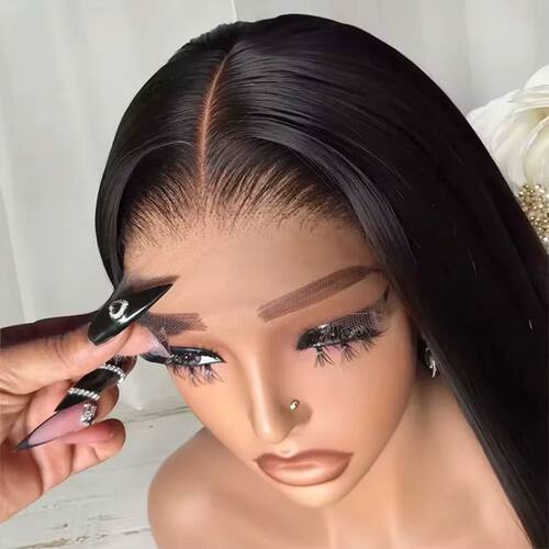 30 40 Inch Bone Straight Human Hair Wigs 13x6 HD Lace Fronta