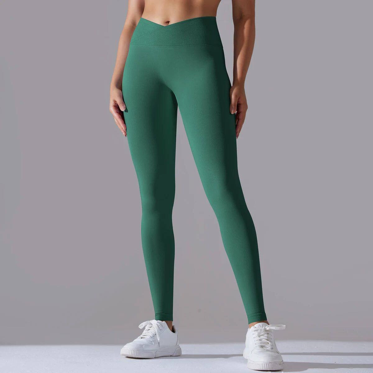 Crossover Waist Women Yoga Leggings Hips Lifting Gym Legging