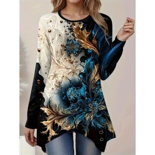 Casual Woman Plus Fashion Elegant Shirt Loose Size