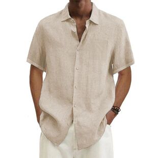 Summer Linen Shirts Sleeved Short Men Sale Hot Cotton men