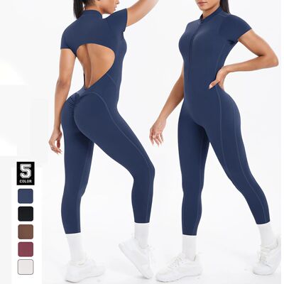 Sexy Backless Bodycon Scrunch Jumpsuit Raises Butt Women Dan
