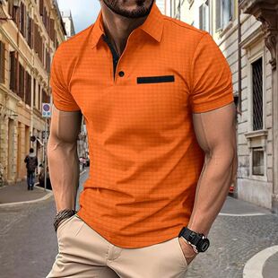 color summer shirt fashionab polo solid sleeved Men short