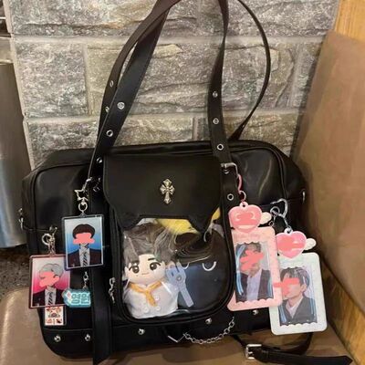 Harajuku Black Ita Bags Backpack Women Sweet Cool Transparen