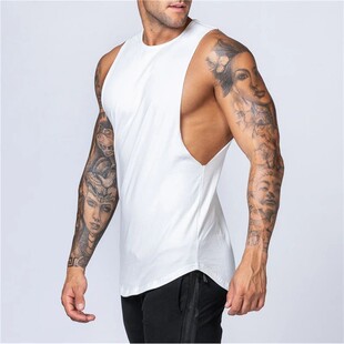 Clothing Summer Top Joggin Tank Gym Cotton Men Fitness