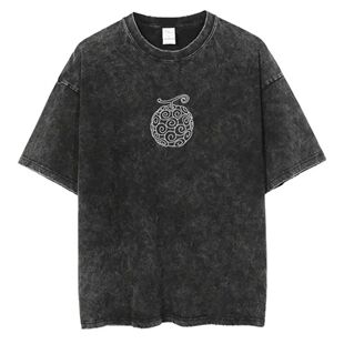 Oversized Washed Vintage One Goth Anime Piece Shirt Unisex