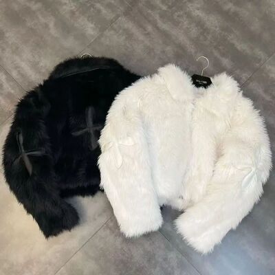 Y2K New Fur Coat Womens Autumn  Winter Oversized Jacket Hara