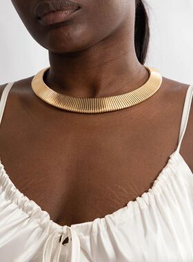 Tocona Vintage Exaggerated Gold Silver Colour Chunky Choker