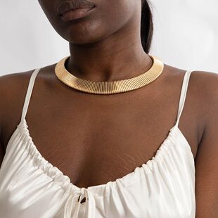 Gold Exaggerated Silver Colour Choker Tocona Chunky Vintage