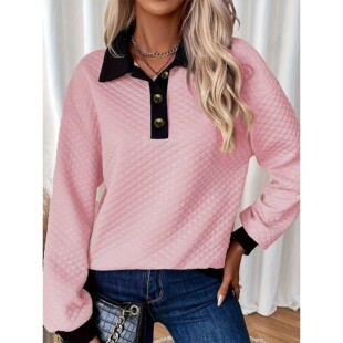 Long Sweater plus Neck Crew Sleeve Top Knitted Size Women