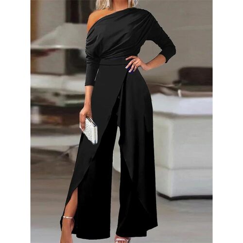 2025 Spring Jumpsuits for Women Plain Elegant Office Lady Lo
