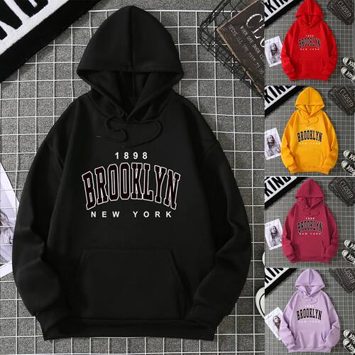 2025 Winter New Women's Hoodie High Street Unisex style Doub