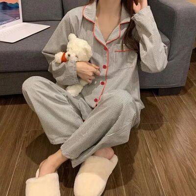 Pyjama respirant à manches longues pour femmes, vêtements