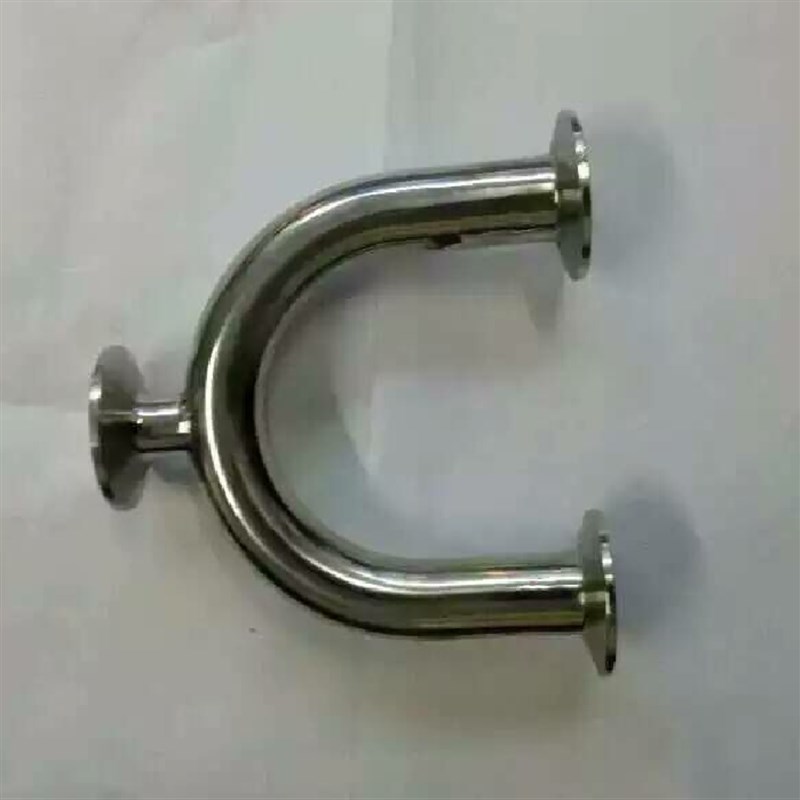 304卫生级快装U型三通管不锈钢焊接式快开卡箍U型卡盘接头180度弯