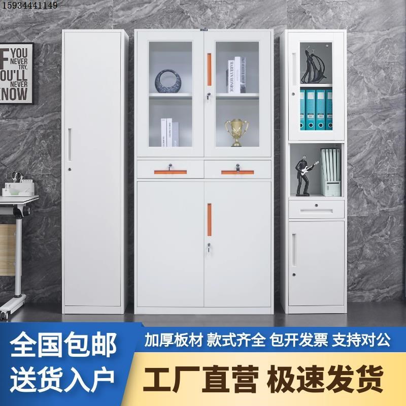 文件柜单门窄柜档案资料柜凭证柜带锁抽屉储物书柜钢制收纳更衣柜