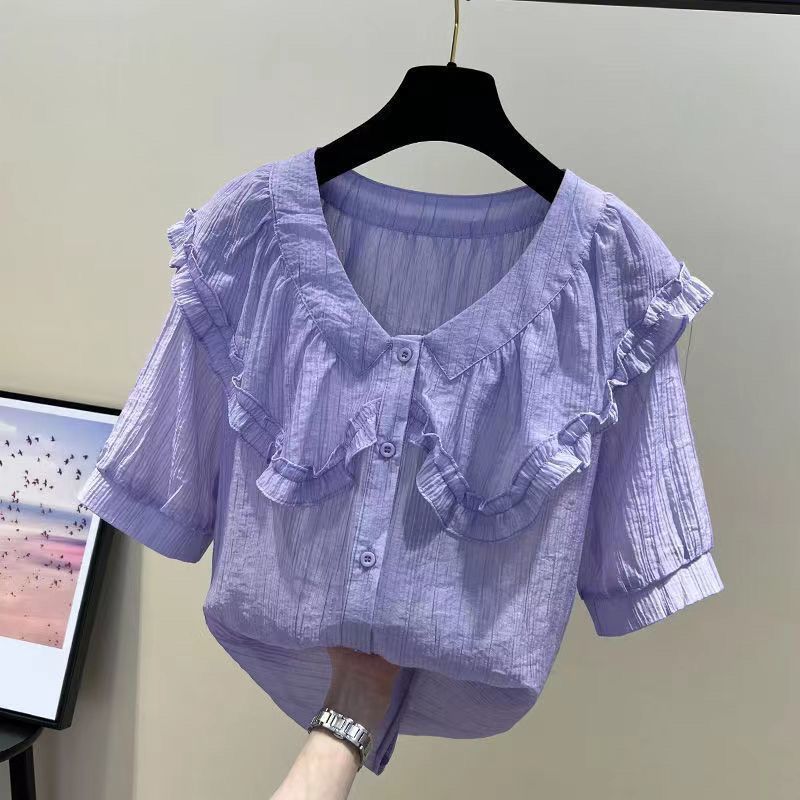 上衣遮肚设计感小众漂亮小衫