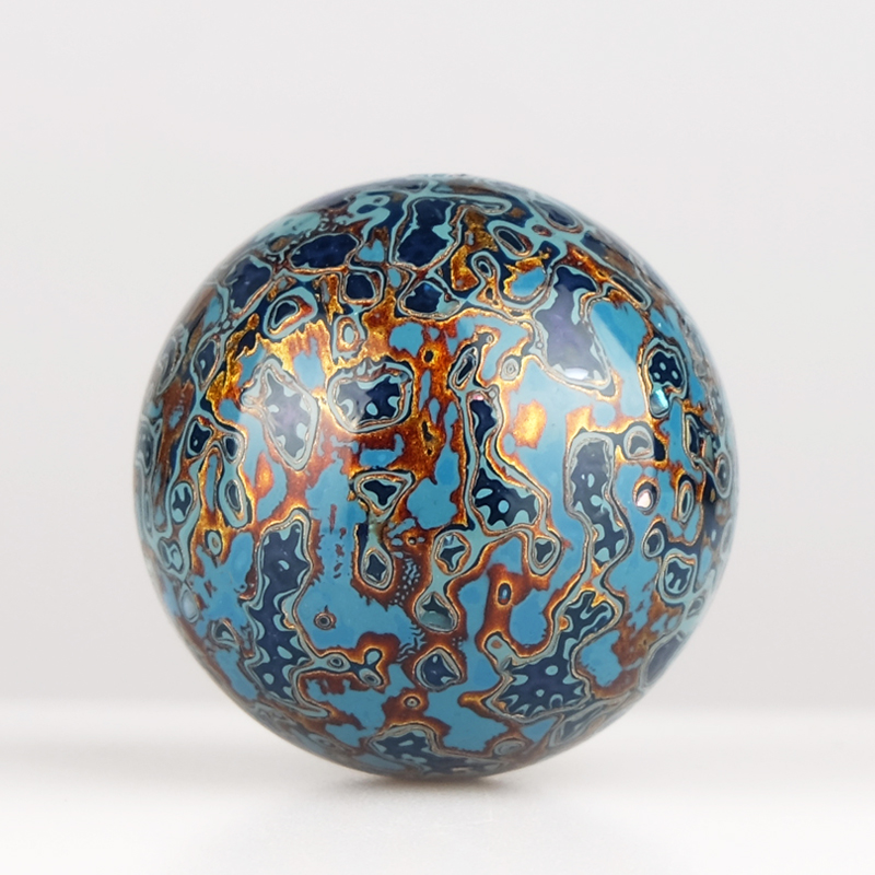 donguan冬官犀皮漆器佛珠项链男女款大漆珠可diy手串非遗 若水蓝