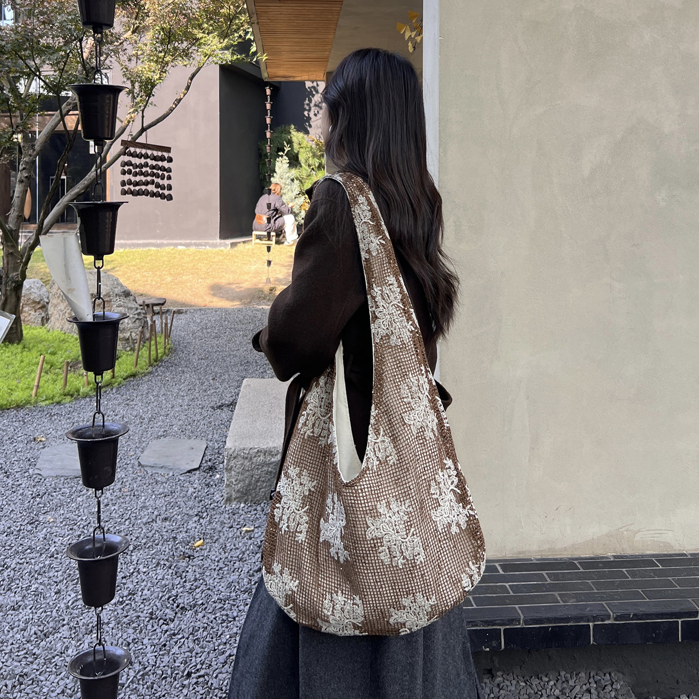 咩奇【枯木藤蔓】斜挎包新中式镂空复古网兜编织渔网包帆布包,箱包皮具/热销女包/男包,时尚帆布包,淘宝优惠券,粉丝福利购,淘宝优惠卷