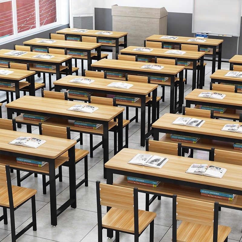 学校辅导班中小学生课桌椅双人培训桌组合补习班桌子厂家直销