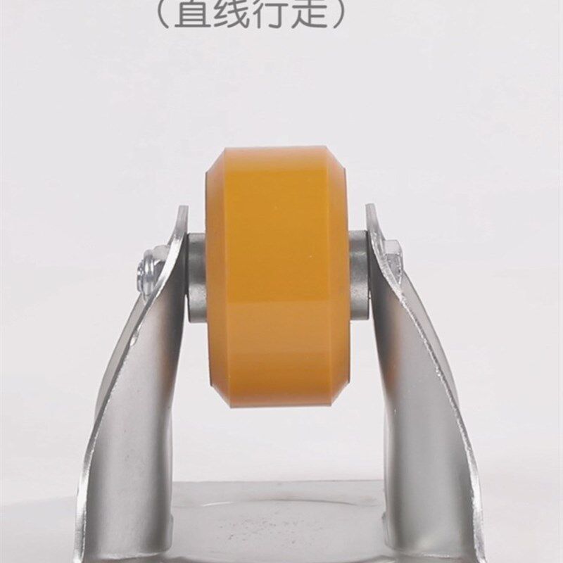3寸踩踏式水平调节轮升降脚轮 带支撑轮子定向轮聚氨酯静音轮轱辘