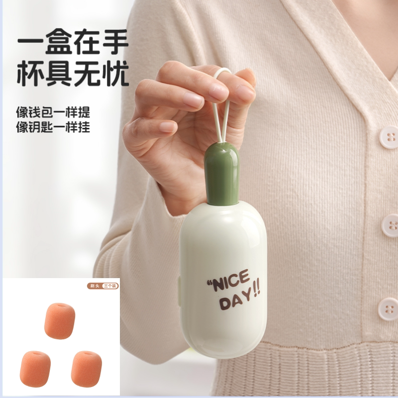 三合一洗杯刷长柄可伸缩家用保温杯盖专用清洁神器缝隙刷海绵刷子