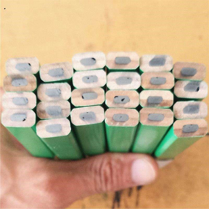 木工铅笔高硬度划线4H工地超硬耐用粗心扁头黑芯大号硬表面