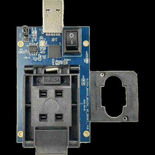 弘源芯 GL3224 主控eMMC BGA-254 测试架 2in1 Socket (带开关)