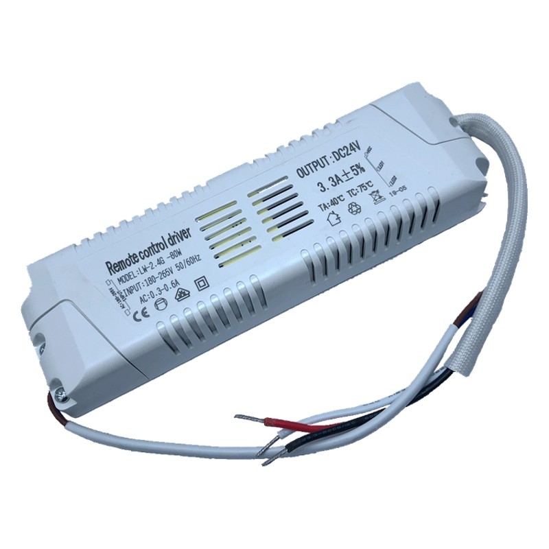 热卖遥控g恒压电源80W108瓦低压DC24v无极调光驱动器水晶灯供电板