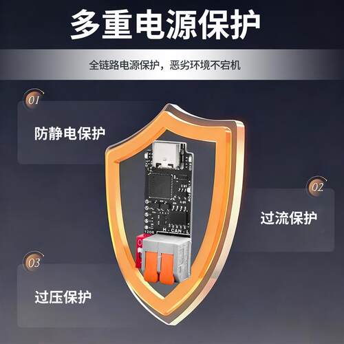 USB转CAN调试器模块CANable2.0FD高速通讯协议转换器开源上位机