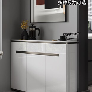 超薄岩板餐边柜现代简约20cm极窄厨房客厅储物收纳玄关隔断25定制