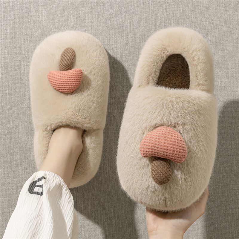 棉拖鞋女秋冬季全包带后跟厚底静音家居室内月子毛绒棉鞋男可外穿