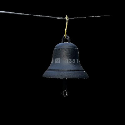 精选打铃铁钟门铃风铃铸铁手摇钟学校铃铛花园庭院壁挂手敲钟装饰