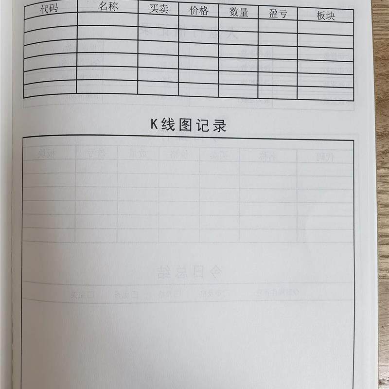 炒股记录本B5大本短线打板股票交易对账本复盘日记本K线图记录本