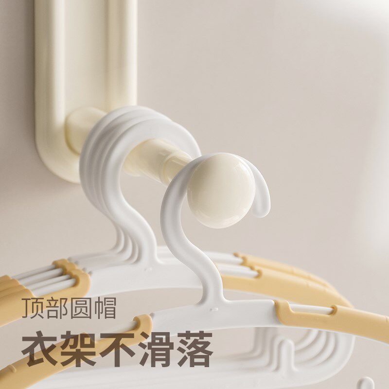 懒角落衣架收纳架伸缩免打孔家用阳台墙上壁挂多功能晾衣整理挂架