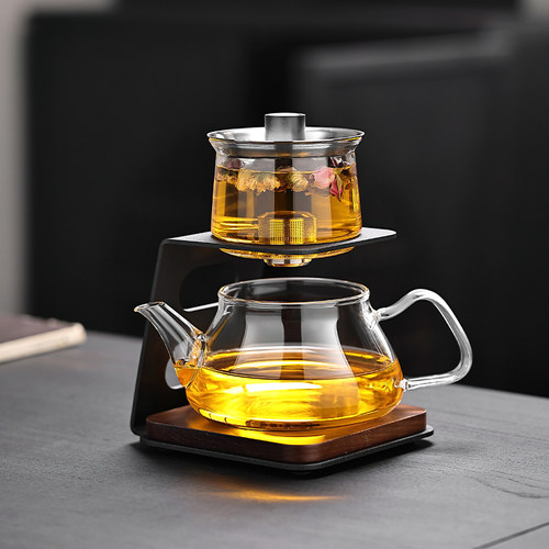 一键茶水分离带过滤泡茶壶