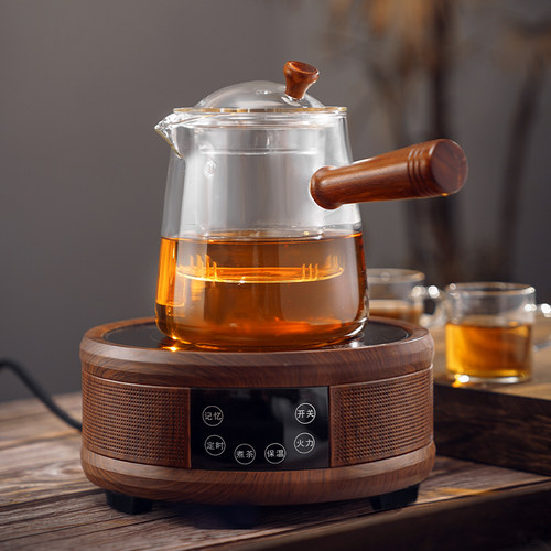 耐热玻璃茶壶蒸煮双用泡茶壶侧把壶电陶炉煮茶套装家用保温烧水炉