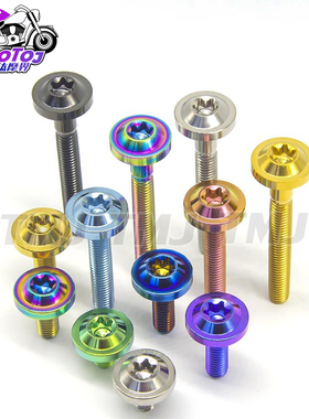 TMJ 钛合金螺丝飞碟内梅花头M6X10-55mm摩托车改装TC4头宽16mm