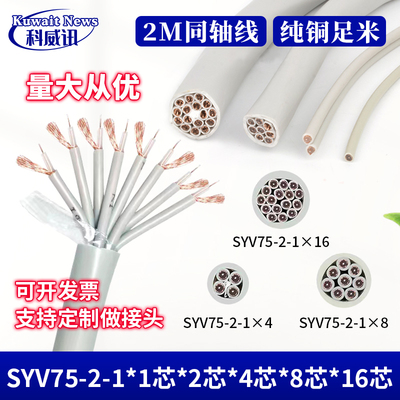 国标两兆线同轴电缆射频线2M线