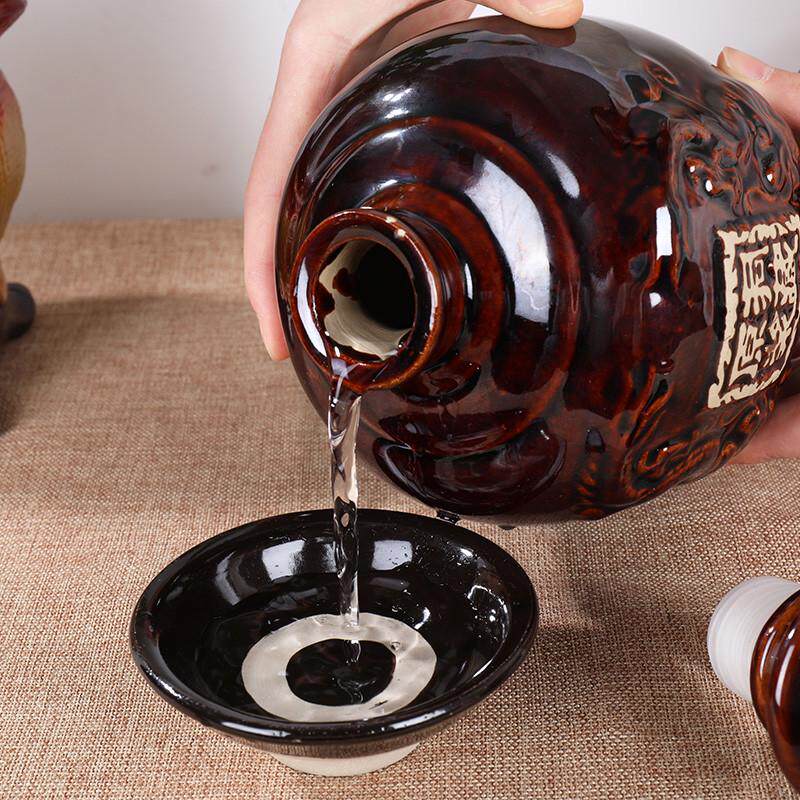 陶瓷酒瓶1酒坛子2酒具仿古藏酒壶一斤原浆空瓶3洞陶土装白酒5