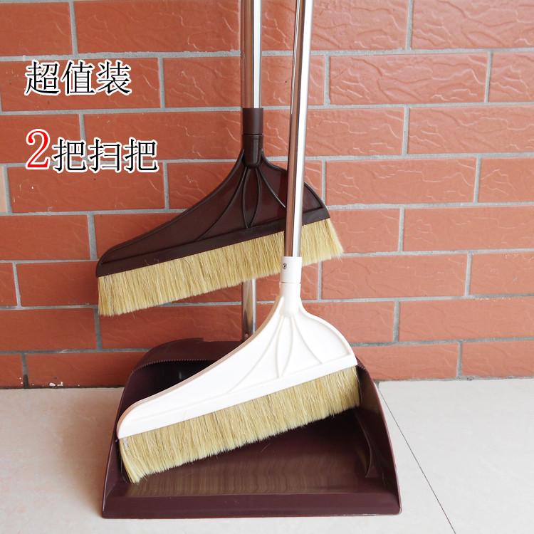 3件套 软毛猪毛扫帚猪鬃毛扫把簸箕套装组合地板扫帚扫把畚簸套
