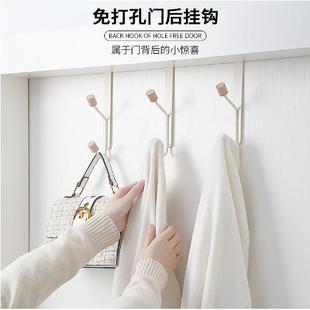 双钩门背挂钩衣门衣挂钩家用服包包收纳挂架卧后室浴室多功能 日式