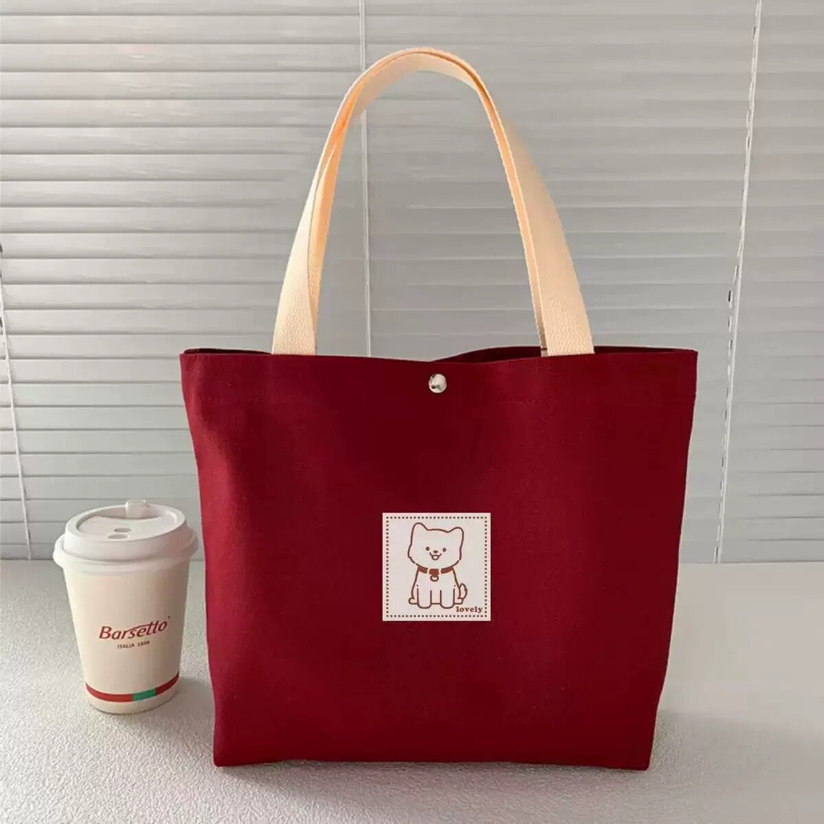 出门上班小拎包高级感杂物帆布包轻便小拎袋通勤包女大容量带饭包