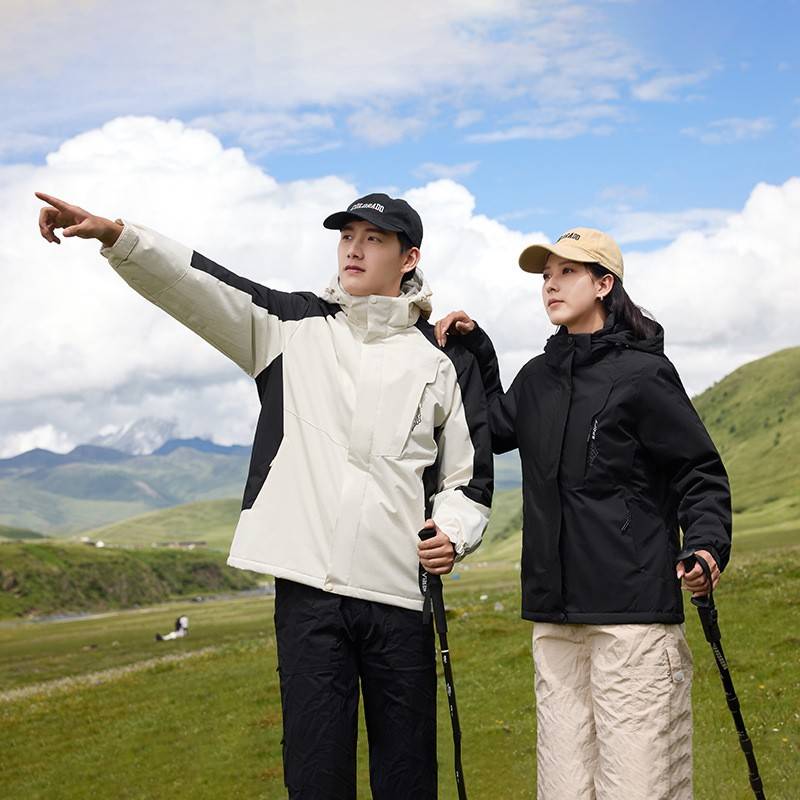 山系户外2024新款冲锋衣男女同款户外运动防风防水徒步爬山骑行