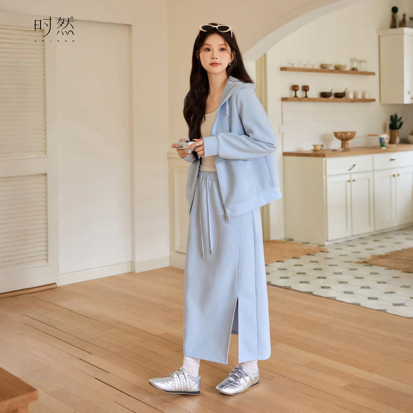 时然大码开叉高腰半身裙微胖mm春秋新品卫衣裙子时尚套装女装长裙,女装/女士精品,大码半身裙,淘宝优惠券,粉丝福利购,淘宝优惠卷