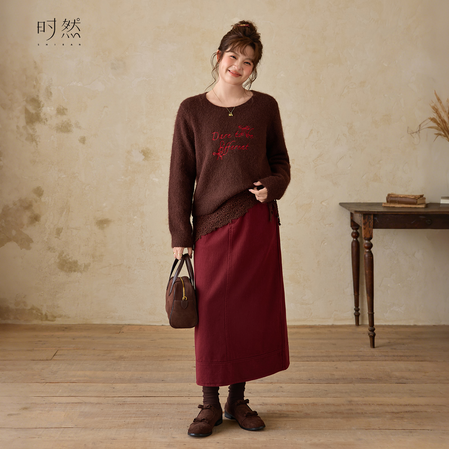 时然【枫之絮语】牛仔半身裙