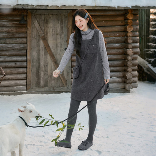 时然大码无袖背心连衣裙