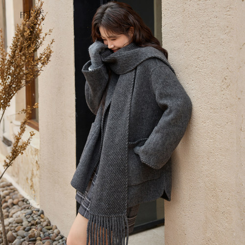 时然【沉壁】双面毛呢外套