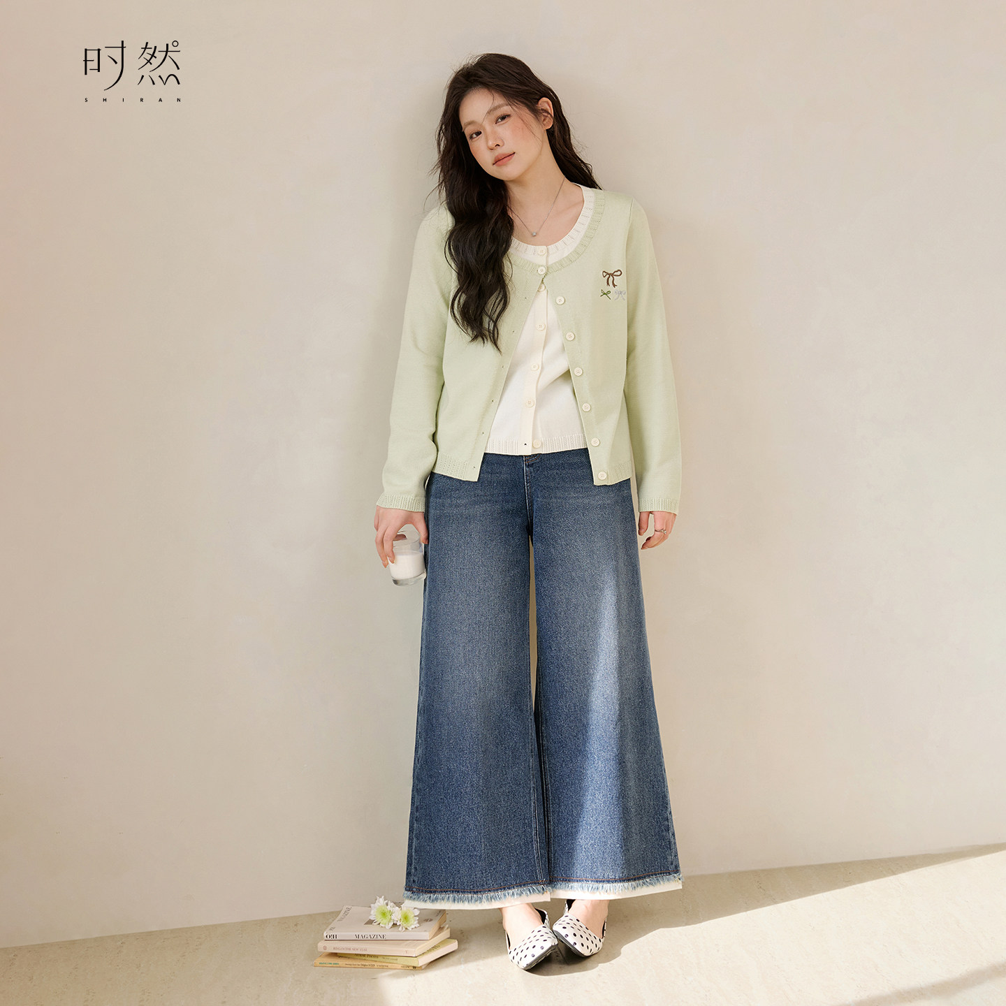 时然大码复古阔腿裤微胖mm春季高腰牛仔裤新品耐磨休闲直筒裤子,女装/女士精品,大码裤装,淘宝优惠券,粉丝福利购,淘宝优惠卷